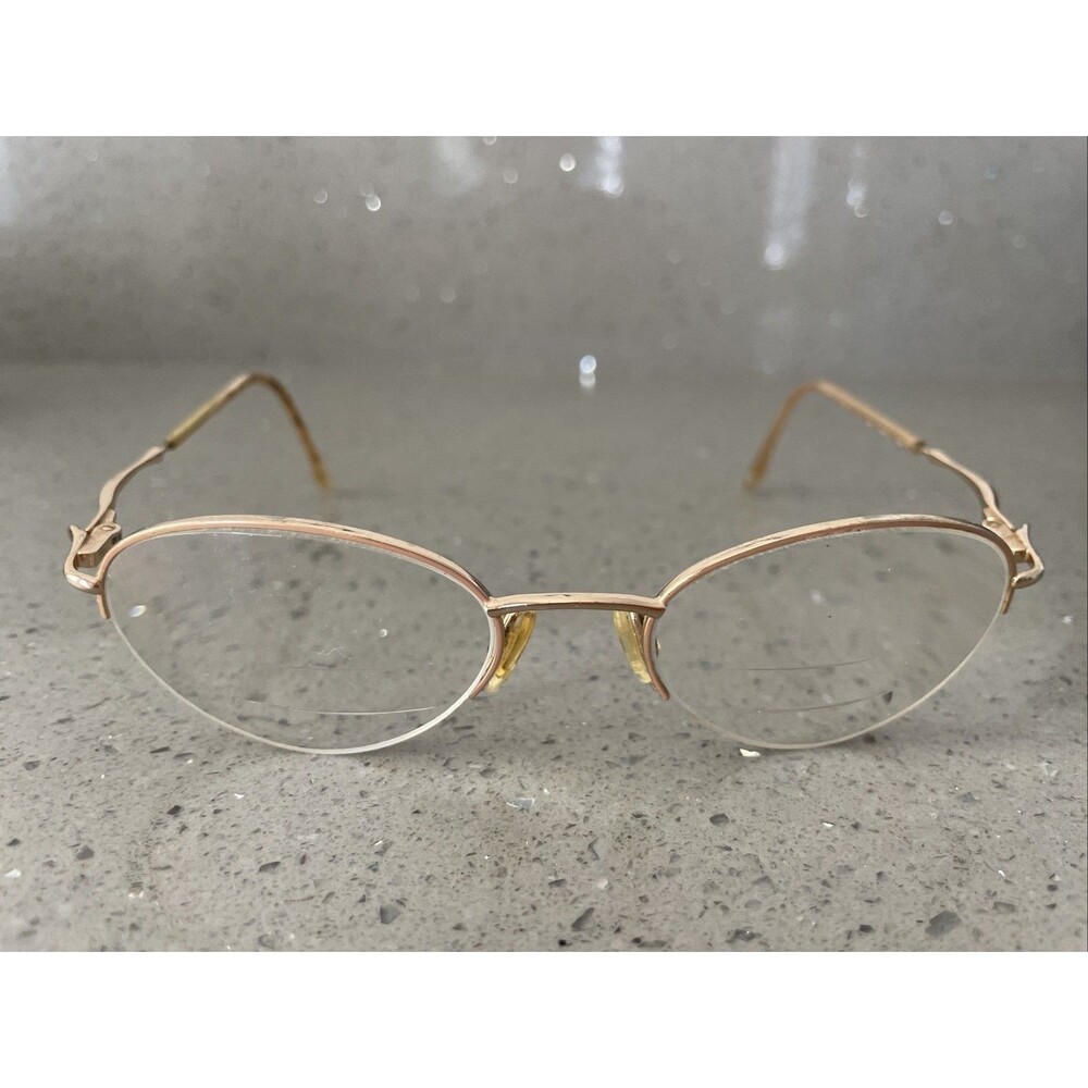 Lauren Hutton Eyeglasses Frames ONLY L065 Shell Flex Hinge 49-19-130 half rim